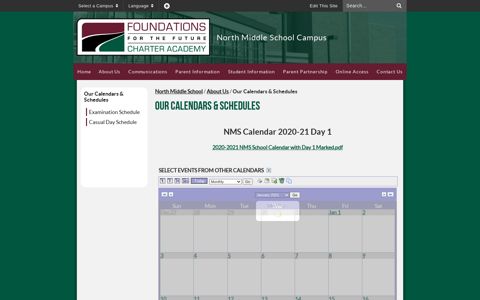 Our Calendars & Schedules - North Middle School