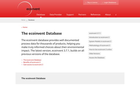 Database - Ecoinvent