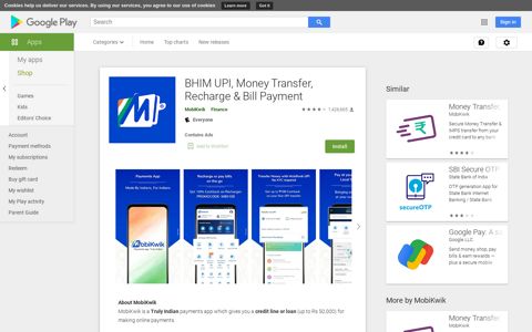 BHIM UPI, Money Transfer, Recharge & Bill Payment - Apps ...