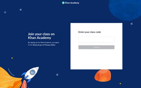 Join your class on Khan Academy