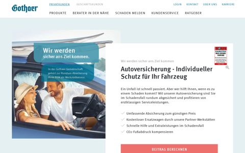 Autoversicherung schon ab 11,50 € im Monat | Gothaer