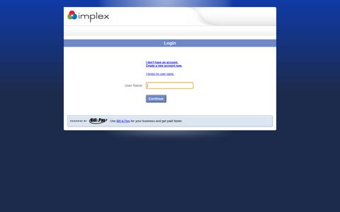 Implex.net - Bill & Pay