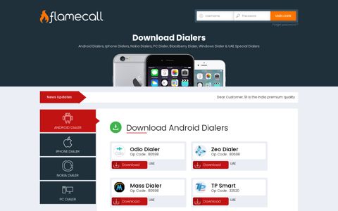 FlameCall.com | Download Dialers. Android Dialers, Iphone ...