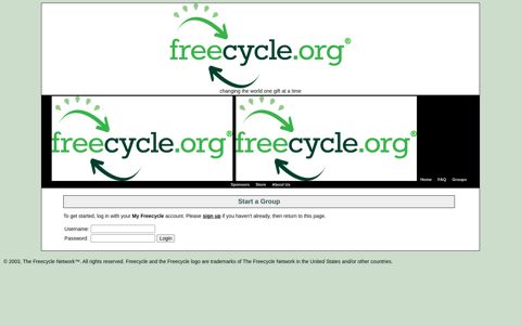 Login - Freecycle™: Start A Group