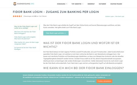 Fidor Bank Login: Direkt zum Fidor Banking Login online