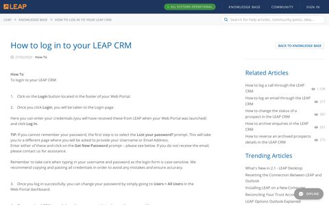 How to log in to your LEAP CRM