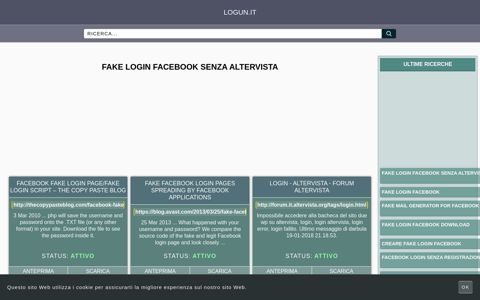 fake login facebook senza altervista - Panoramica generale di ...