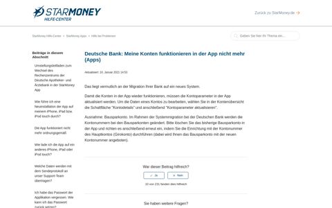Deutsche Bank: Meine Konten funktionieren in der App nicht ...