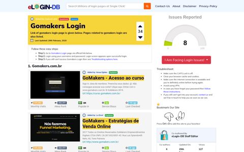 Gomakers Login - A database full of login pages from all over ...