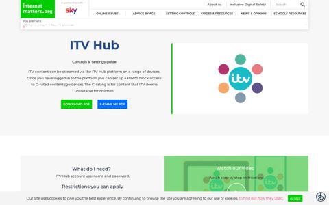 ITV Hub Parental Controls - Internet Matters