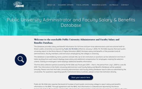 Public University Salary Database | IBHE - Illinois Board of ...