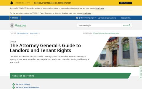 The Attorney General's Guide to Landlord and Tenant Rights ...