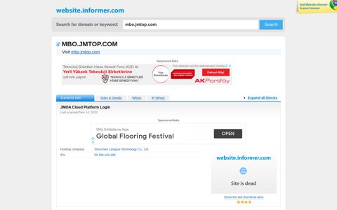 mbo.jmtop.com at WI. JMOA Cloud Platform Login