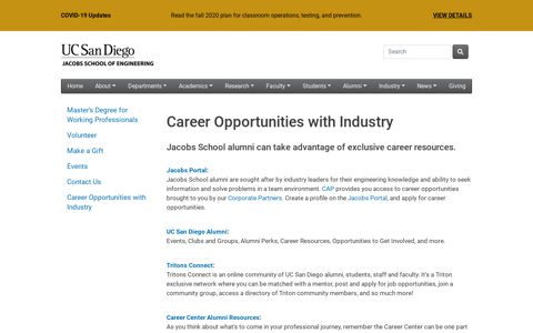 Career Opportunities with Industry | Jacobs School of ...