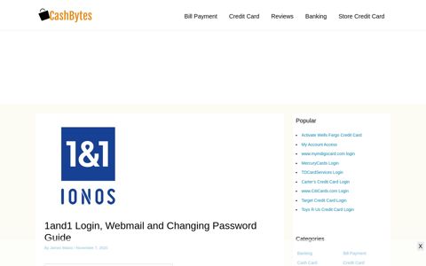 1and1 Login, Webmail and Changing Password Guide - Cash ...