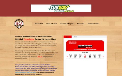 Indiana Basketball Coaches Association | IBCA