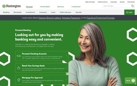 Personal Banking, Loans & Investments | Huntington Bank
