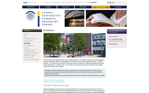 Enrollment • European University Viadrina