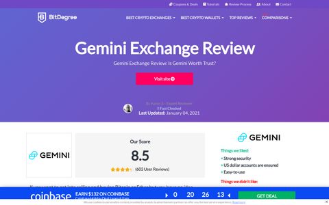 Gemini Exchange Review: Is Gemini Worth the Trust?