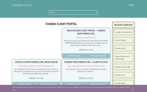 fundex client portal - General Information about Login