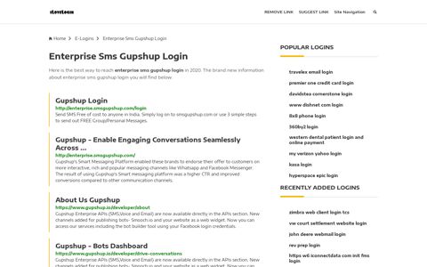 Enterprise Sms Gupshup Login ❤️ One Click Access - iLoveLogin