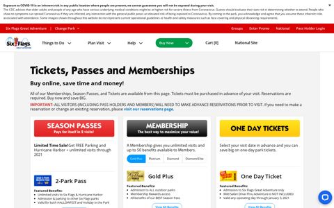 Tickets, Passes and Memberships | Six Flags Great Adventure