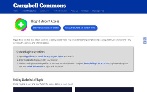Flipgrid Student Access – Campbell Commons