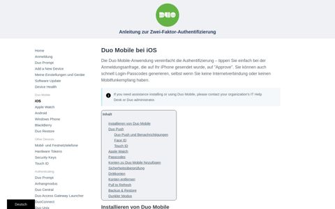 Duo Mobile on iOS - Guide to Two-Factor Authentication · Duo ...