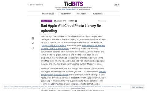 Bad Apple #1: iCloud Photo Library Re-uploading - TidBITS