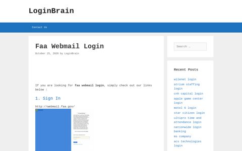Faa Webmail - Sign In - LoginBrain