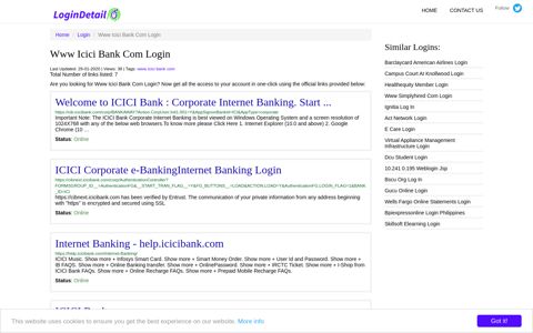 Www Icici Bank Com Login Welcome to ICICI Bank ...