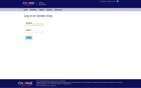 Log In to Vendor Area - Dental Connect for Providers