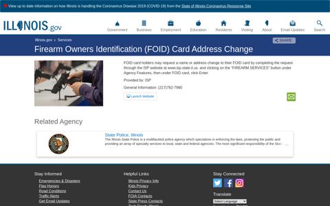 Firearm Owners Identification (FOID) Card Address Change