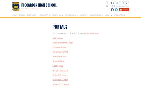 Riccarton High School » Portals