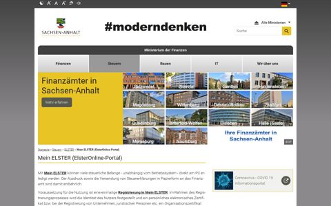 Mein ELSTER (ElsterOnline-Portal) - Ministerium der Finanzen