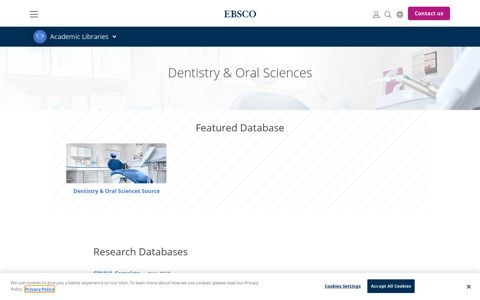 Dentistry & Oral Sciences Databases | Dental Journals | EBSCO