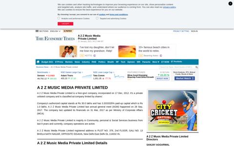 A 2 Z Music Media Private Limited - The Economic Times