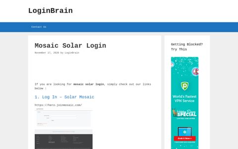 Mosaic Solar Log In - Solar Mosaic - LoginBrain