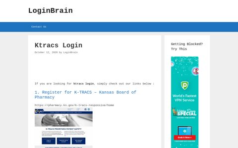Ktracs - Register For K-Tracs - Kansas Board Of Pharmacy