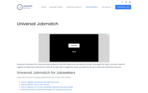 Universal Jobmatch - Find A Job Is Replacing ... - Jobcentre