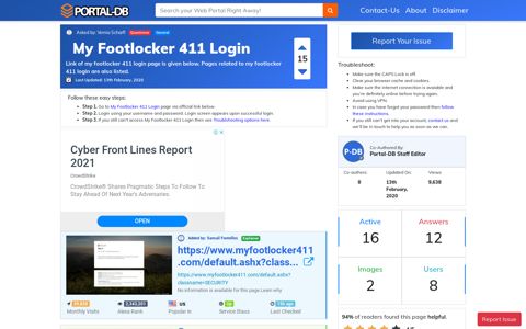 My Footlocker 411 Login - Portal-DB.live