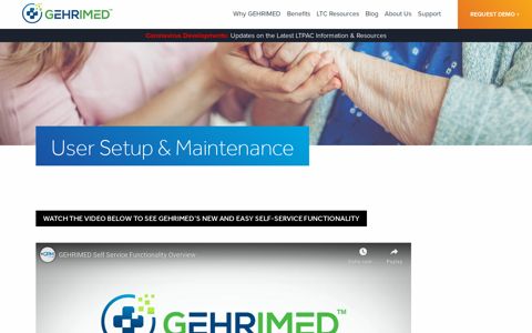 User Setup & Maintenance - GEHRIMED
