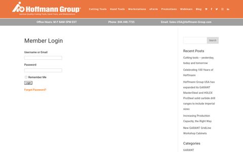 Member Login - Hoffmann Group USA