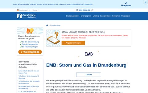 EMB: Strom und Gas in Brandenburg - Energiemarie