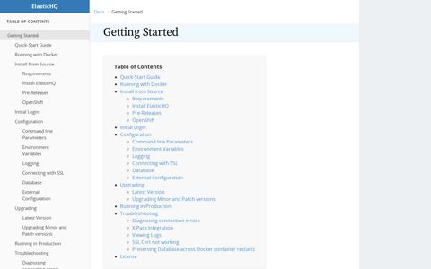 Getting Started — ElasticHQ latest documentation