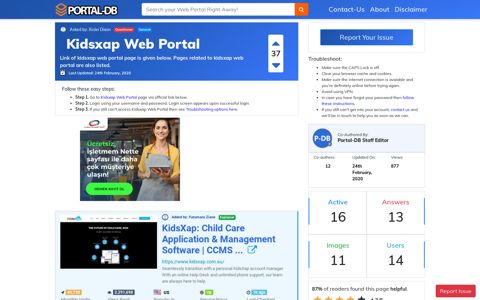 Kidsxap Web Portal