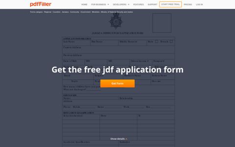 Jdf Application Form - Fill Online, Printable, Fillable, Blank ...