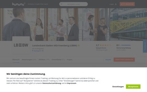 Landesbank Baden-Württemberg (LBBW) als Arbeitgeber ...