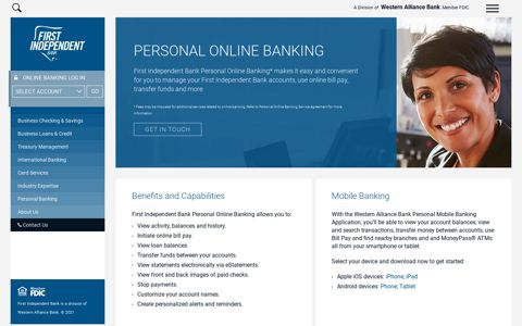 Personal Online Banking | First Independent Bank