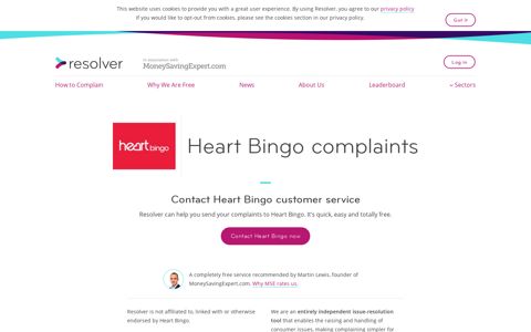 Heart Bingo Complaints Email & Phone | Resolver